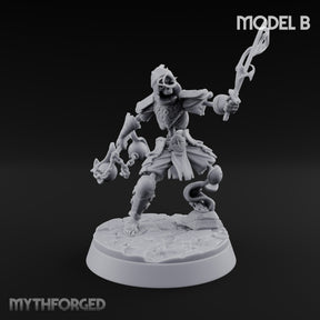 Skulls Aflame Skeleton Warrior B — Flail & Sword