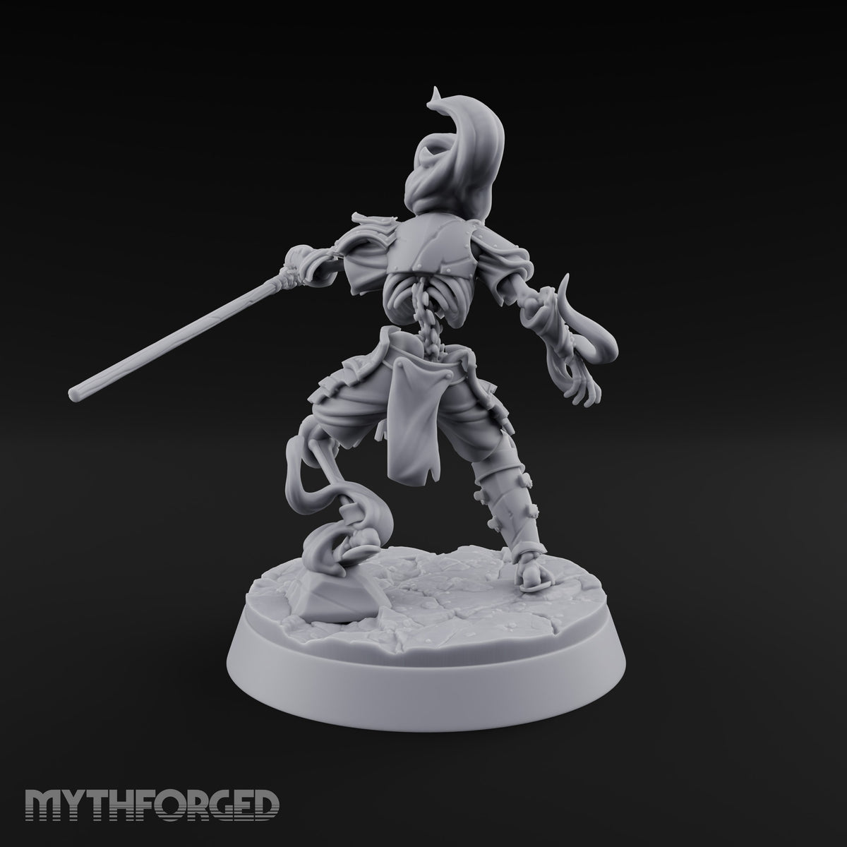 Skulls Aflame Skeleton Warrior B — Spear