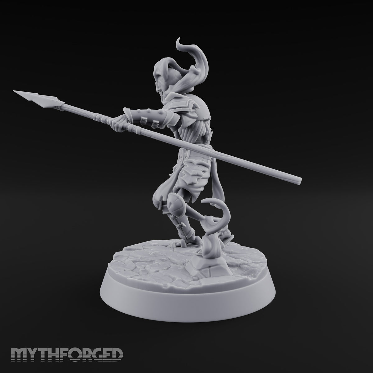 Skulls Aflame Skeleton Warrior B — Spear