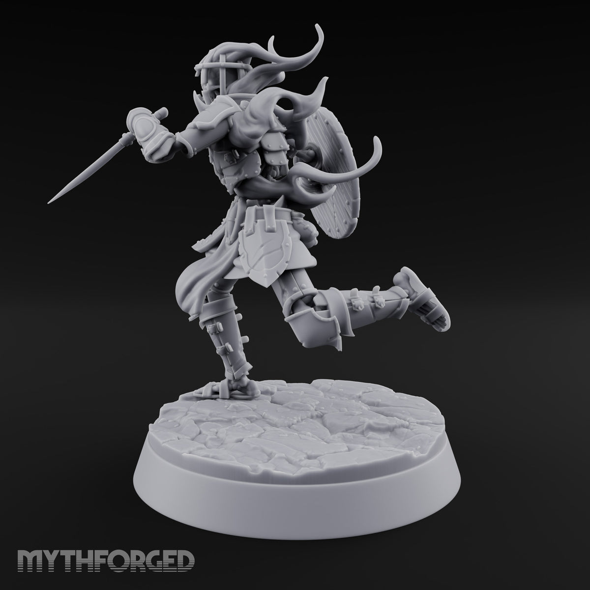 Skulls Aflame Skeleton Warrior C — Sword & Shield
