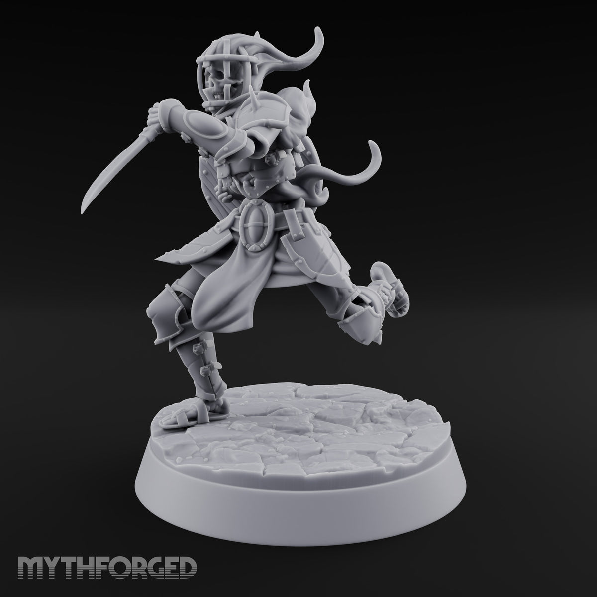 Skulls Aflame Skeleton Warrior C — Sword & Shield