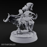 Skulls Aflame Skeleton Warrior D — Axe & Crescent Blade
