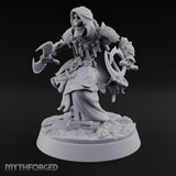 Skulls Aflame Skeleton Warrior D — Axe & Crescent Blade