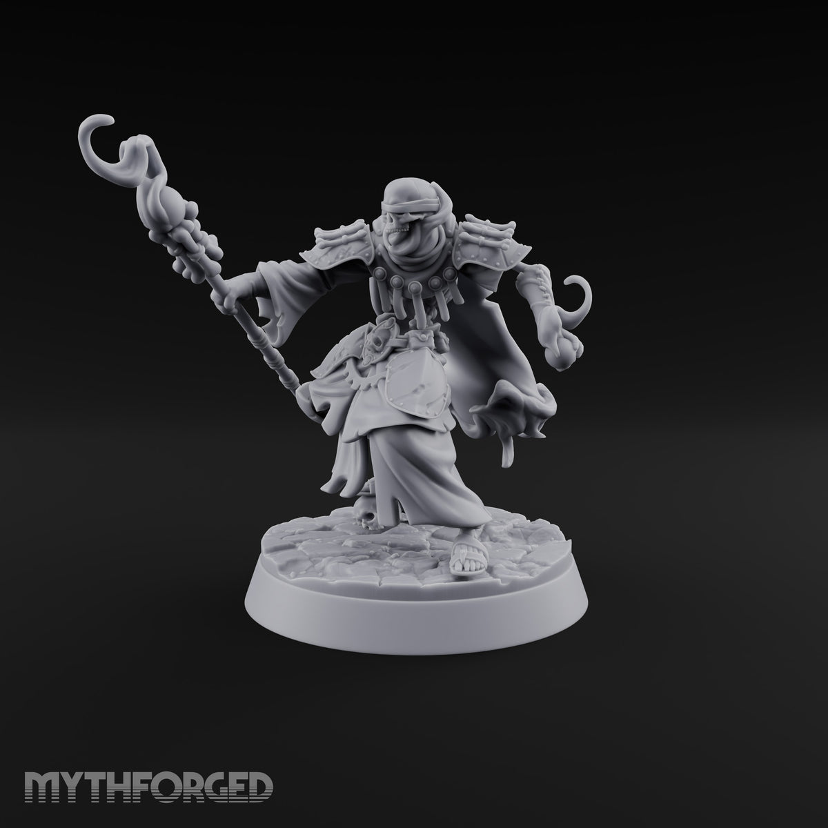 Skulls Aflame Skeleton Warrior D — Staff & Orb