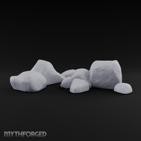 Slab Block Gossip Rock and Boulder Scatter Set