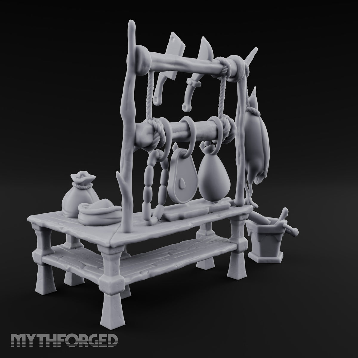 Fresh Off the Hook Wooden Butcher Stall
