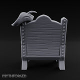 Button-Tufted Noble Captain's Armchair Miniature for Dungeons and Dragons, Pathfinder or other TTRPGs