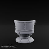 Button-Tufted Pedestal-Based Noble Swivel Chair Miniature for Dungeons and Dragons, Pathfinder or other TTRPGs