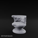 Button-Tufted Pedestal-Based Noble Swivel Chair Miniature for Dungeons and Dragons, Pathfinder or other TTRPGs