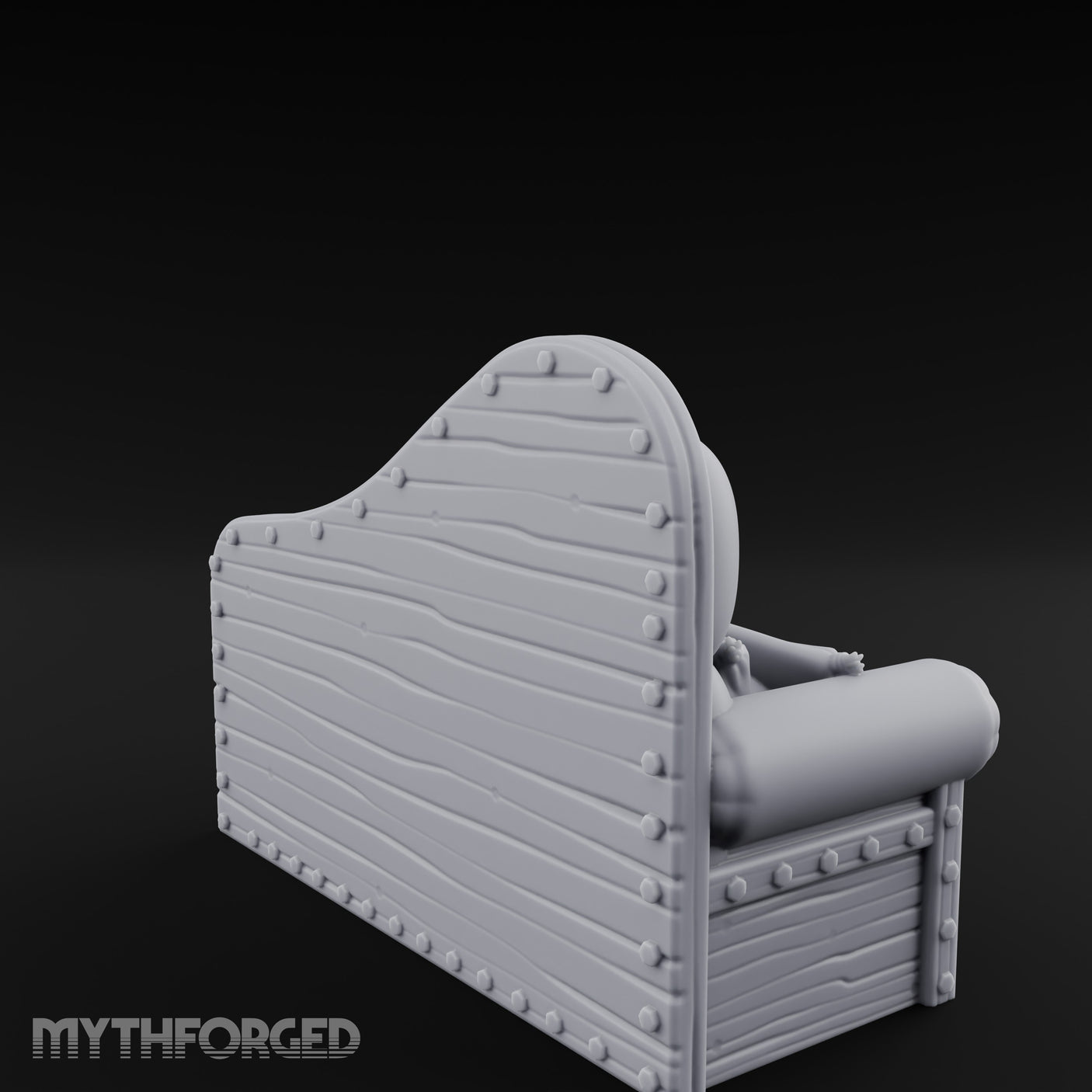 Button-Tufted Wave-Scrolled Pirate Captain's Chaise Lounge gallery 4
