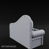 Button-Tufted Wave-Scrolled Pirate Captain's Chaise Lounge gallery 4