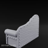 Button-Tufted Wave-Scrolled Pirate Captain's Chaise Lounge gallery 6