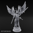 Wings Spread Wide Angel Paladin Miniature for Dungeons and Dragons, Pathfinder or other TTRPGs