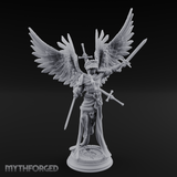 Wings Spread Wide Angel Paladin Miniature for Dungeons and Dragons, Pathfinder or other TTRPGs
