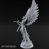 Wings Spread Wide Angel Paladin Miniature for Dungeons and Dragons, Pathfinder or other TTRPGs