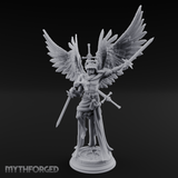 Wings Spread Wide Angel Paladin Miniature for Dungeons and Dragons, Pathfinder or other TTRPGs