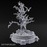 Cage-Hung Effigy-Draped Cursed Ritual Tree Shrine Miniature for Dungeons and Dragons, Pathfinder or other TTRPGs