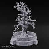 Cage-Hung Effigy-Draped Cursed Ritual Tree Shrine Miniature for Dungeons and Dragons, Pathfinder or other TTRPGs
