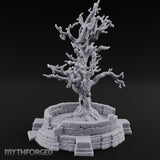 Cage-Hung Effigy-Draped Cursed Ritual Tree Shrine Miniature for Dungeons and Dragons, Pathfinder or other TTRPGs