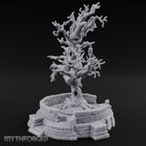 Cage-Hung Effigy-Draped Cursed Ritual Tree Shrine Miniature for Dungeons and Dragons, Pathfinder or other TTRPGs