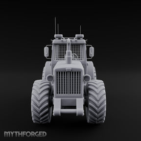 Cage-Windowed Antenna-Rigged Apocalypse Tractor Miniature for Dungeons and Dragons, Pathfinder or other TTRPGs