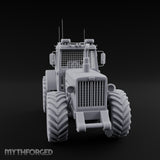 Cage-Windowed Antenna-Rigged Apocalypse Tractor Miniature for Dungeons and Dragons, Pathfinder or other TTRPGs