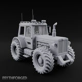 Cage-Windowed Antenna-Rigged Apocalypse Tractor Miniature for Dungeons and Dragons, Pathfinder or other TTRPGs