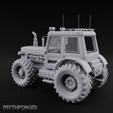 Cage-Windowed Antenna-Rigged Apocalypse Tractor Miniature for Dungeons and Dragons, Pathfinder or other TTRPGs