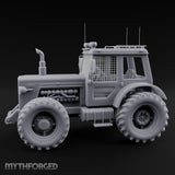 Cage-Windowed Antenna-Rigged Apocalypse Tractor Miniature for Dungeons and Dragons, Pathfinder or other TTRPGs