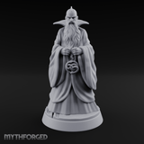 Broad-Shouldered Contemplative Wizard Miniature for Dungeons and Dragons, Pathfinder or other TTRPGs