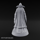 Broad-Shouldered Contemplative Wizard Miniature for Dungeons and Dragons, Pathfinder or other TTRPGs