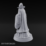 Broad-Shouldered Contemplative Wizard Miniature for Dungeons and Dragons, Pathfinder or other TTRPGs