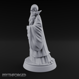 Broad-Shouldered Contemplative Wizard Miniature for Dungeons and Dragons, Pathfinder or other TTRPGs