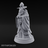 Broad-Shouldered Contemplative Wizard Miniature for Dungeons and Dragons, Pathfinder or other TTRPGs
