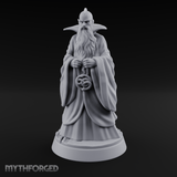 Broad-Shouldered Contemplative Wizard Miniature for Dungeons and Dragons, Pathfinder or other TTRPGs