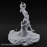 Butterfly Winged Towering Fey Lord Enchantress Miniature for Dungeons and Dragons, Pathfinder or other TTRPGs