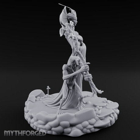Butterfly Winged Towering Fey Lord Enchantress Miniature for Dungeons and Dragons, Pathfinder or other TTRPGs