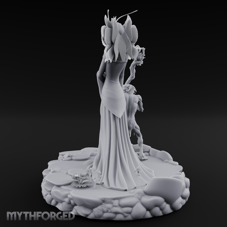 Butterfly Winged Towering Fey Lord Enchantress Miniature for Dungeons and Dragons, Pathfinder or other TTRPGs