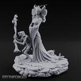 Butterfly Winged Towering Fey Lord Enchantress Miniature for Dungeons and Dragons, Pathfinder or other TTRPGs