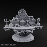 Candelabra-Lit Potion-Strewn Noble Vanity Table Miniature for Dungeons and Dragons, Pathfinder or other TTRPGs
