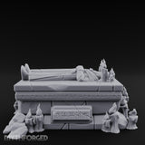 Candle-Circled Rune-Banded Funerary Tomb Effigy gallery 1