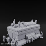 Candle-Circled Rune-Banded Funerary Tomb Effigy gallery 6