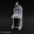 Candle-Crowned Tome-Racked Scholar's Secretary Desk Miniature for Dungeons and Dragons, Pathfinder or other TTRPGs