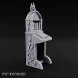 Candle-Crowned Tome-Racked Scholar's Secretary Desk Miniature for Dungeons and Dragons, Pathfinder or other TTRPGs