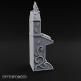 Candle-Crowned Tome-Racked Scholar's Secretary Desk Miniature for Dungeons and Dragons, Pathfinder or other TTRPGs