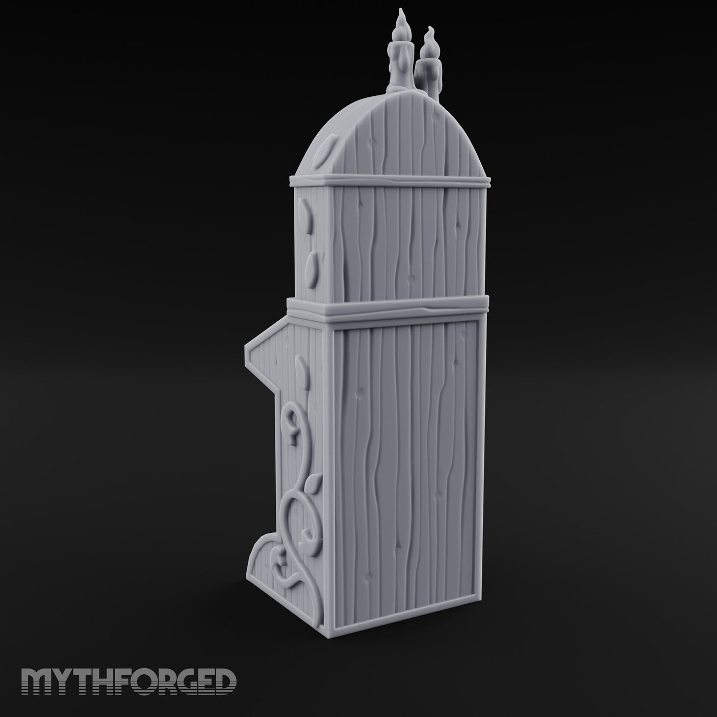 Candle-Crowned Tome-Racked Scholar's Secretary Desk Miniature for Dungeons and Dragons, Pathfinder or other TTRPGs