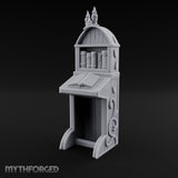 Candle-Crowned Tome-Racked Scholar's Secretary Desk Miniature for Dungeons and Dragons, Pathfinder or other TTRPGs