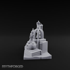 Candle-Dripped Orb-Cradled Arcane Candle Shrine Altar Miniature for Dungeons and Dragons, Pathfinder or other TTRPGs
