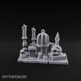 Candle-Dripped Orb-Cradled Arcane Candle Shrine Altar Miniature for Dungeons and Dragons, Pathfinder or other TTRPGs