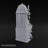 Candle-Flanked Scroll-Rested Gothic Scribe Desk gallery 4